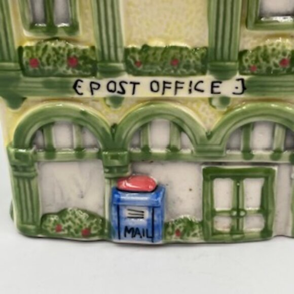 Vintage Post Office Victorian Style Ceramic Cookie Jar Hand painted - Picture 2 of 12